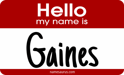 Hello my name is Gaines png download