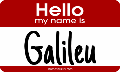 Hello my name is Galileu png download