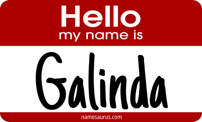 Hello my name is Galinda png download
