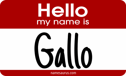 Hello my name is Gallo png download
