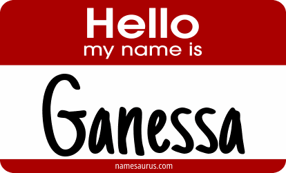 Hello my name is Ganessa png download