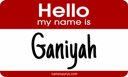 Hello my name is Ganiyah png download
