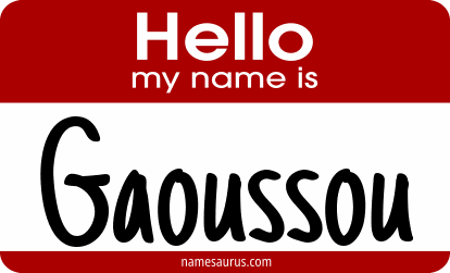 Hello my name is Gaoussou png download