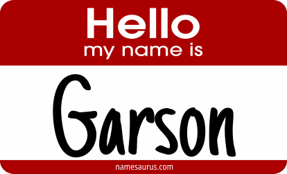 Hello my name is Garson png download