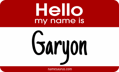 Hello my name is Garyon png download