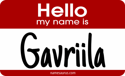 Hello my name is Gavriila png download