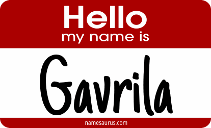 Hello my name is Gavrila png download