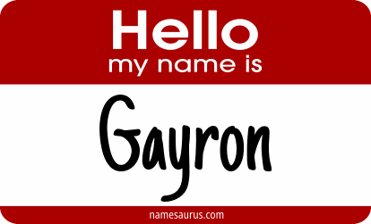Hello my name is Gayron png download