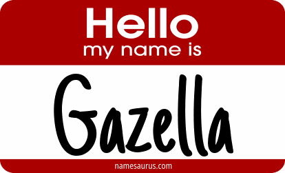 Hello my name is Gazella png download