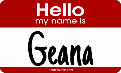 Hello my name is Geana png download