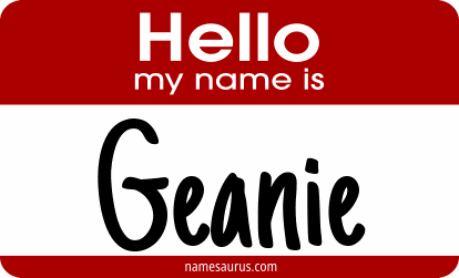 Hello my name is Geanie png download