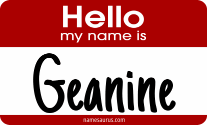 Hello my name is Geanine png download