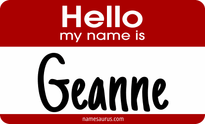 Hello my name is Geanne png download