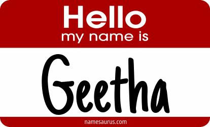 Hello my name is Geetha png download