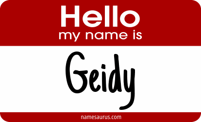 Hello my name is Geidy png download