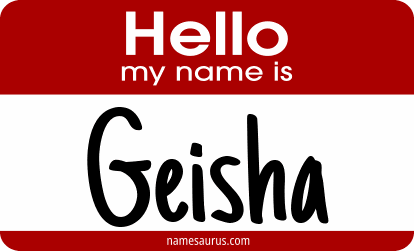 Hello my name is Geisha png download
