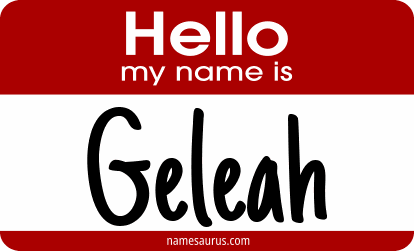 Hello my name is Geleah png download