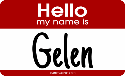 Hello my name is Gelen png download