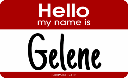 Hello my name is Gelene png download