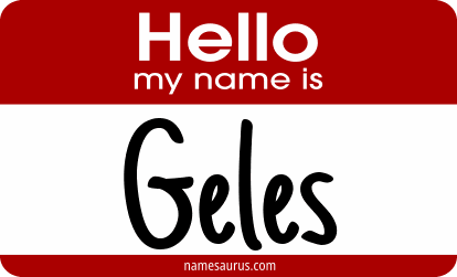 Hello my name is Geles png download