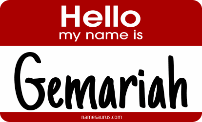 Hello my name is Gemariah png download