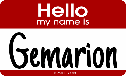 Hello my name is Gemarion png download