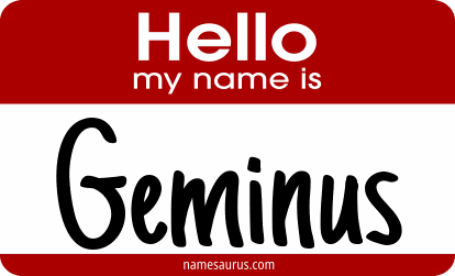 Hello my name is Geminus png download