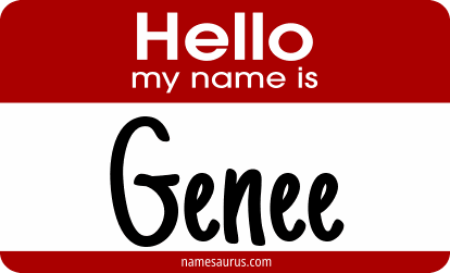 Hello my name is Genee png download