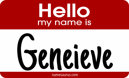 Hello my name is Geneieve png download