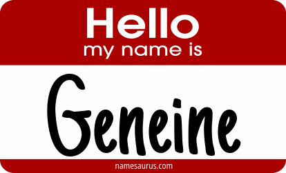 Hello my name is Geneine png download