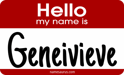 Hello my name is Geneivieve png download