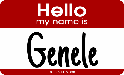Hello my name is Genele png download