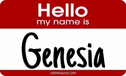 Hello my name is Genesia png download