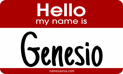 Hello my name is Genesio png download