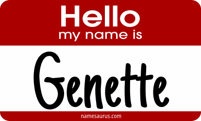 Hello my name is Genette png download