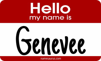 Hello my name is Genevee png download