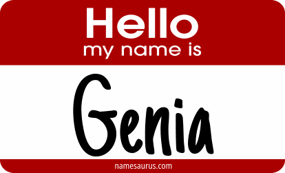 Hello my name is Genia png download