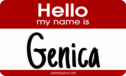 Hello my name is Genica png download