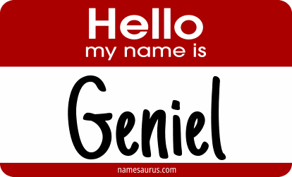 Hello my name is Geniel png download