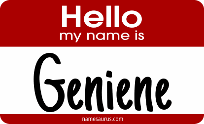 Hello my name is Geniene png download