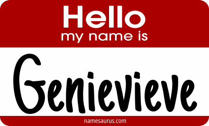 Hello my name is Genievieve png download