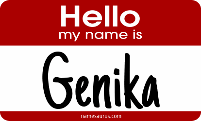 Hello my name is Genika png download