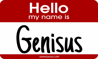 Hello my name is Genisus png download