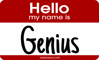 Hello my name is Genius png download