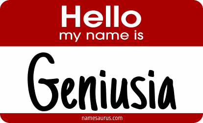 Hello my name is Geniusia png download