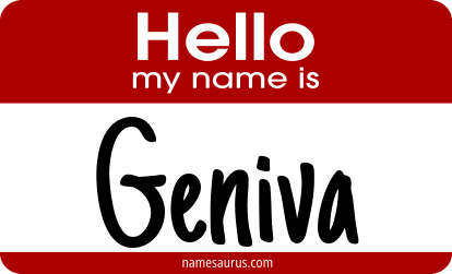 Hello my name is Geniva png download