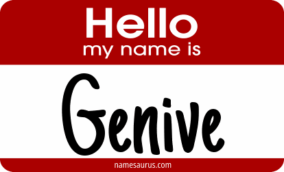 Hello my name is Genive png download
