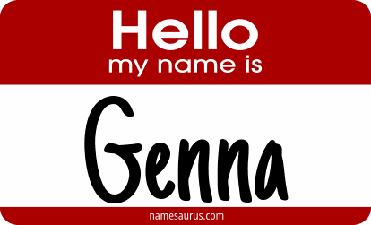 Hello my name is Genna png download