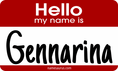 Hello my name is Gennarina png download
