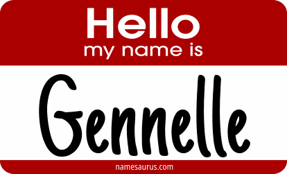 Hello my name is Gennelle png download
